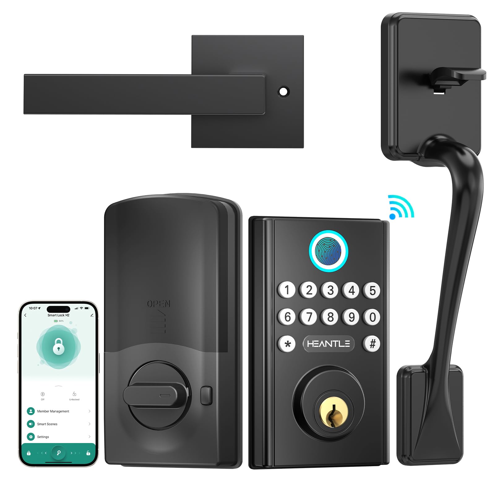 Black-Best Keyless Deadbolt Lock