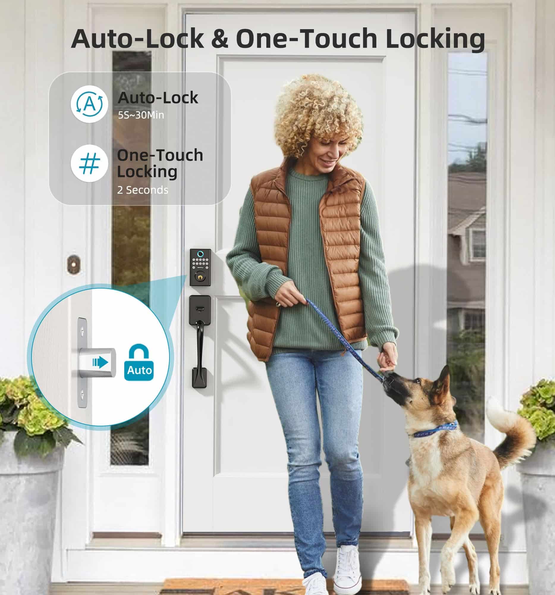 Black best keyless deadbolt locks for home