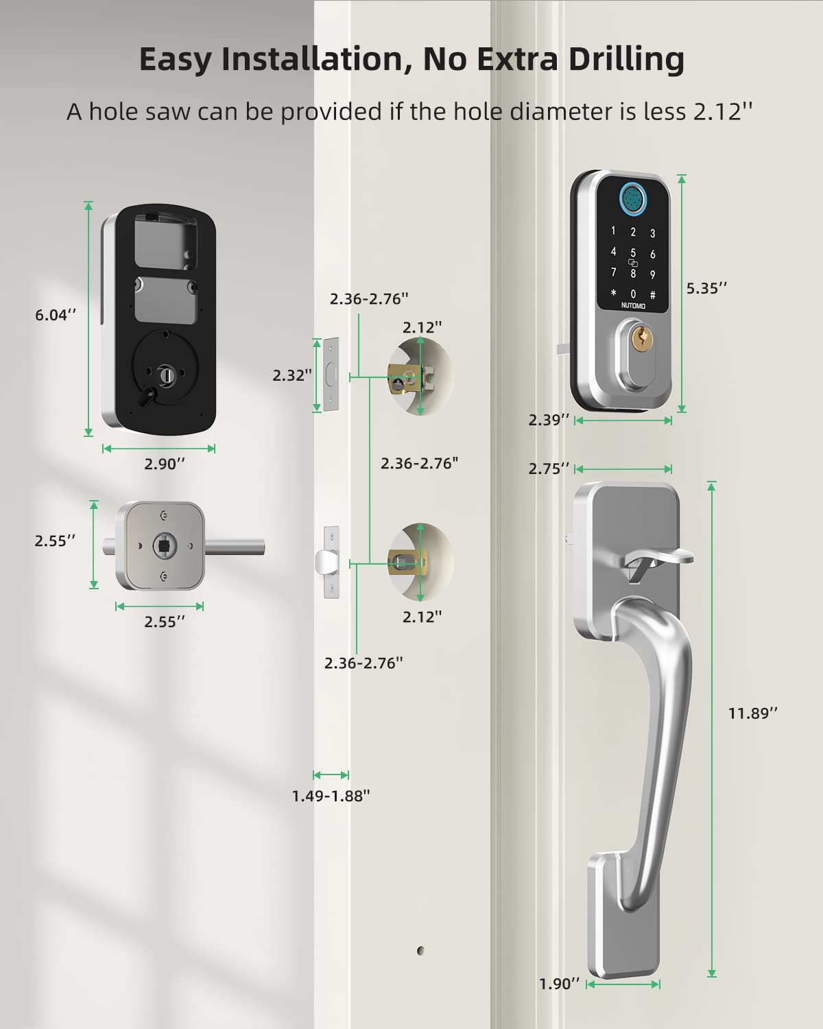 Nutomo door handle lock