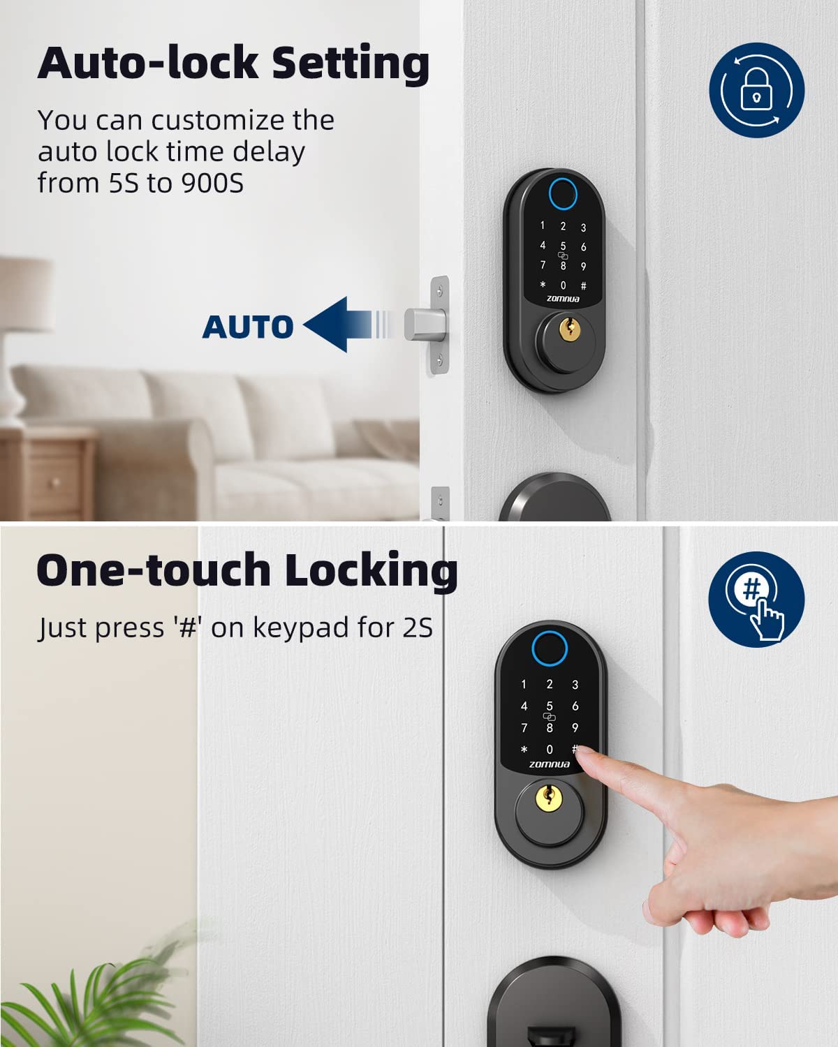 keyless fingerprint door lock