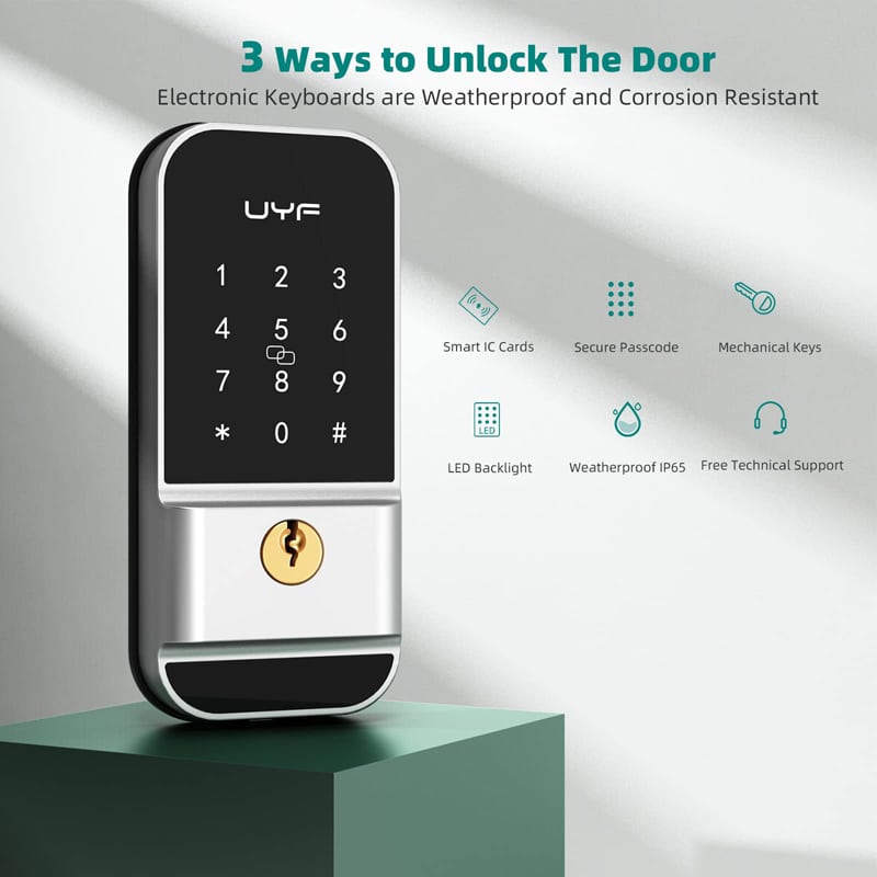 UYF M4 best digital door lock 3 Ways to Unlock The Door