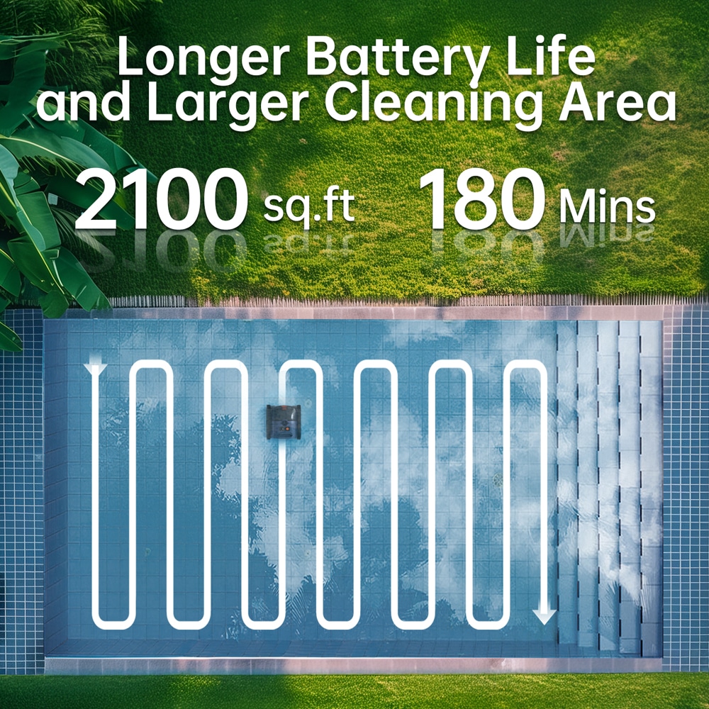 Longer Battery Life and Larger Cleaning Area